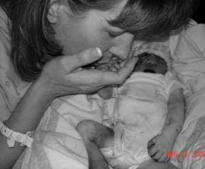 Lyn kissing Joey's hand